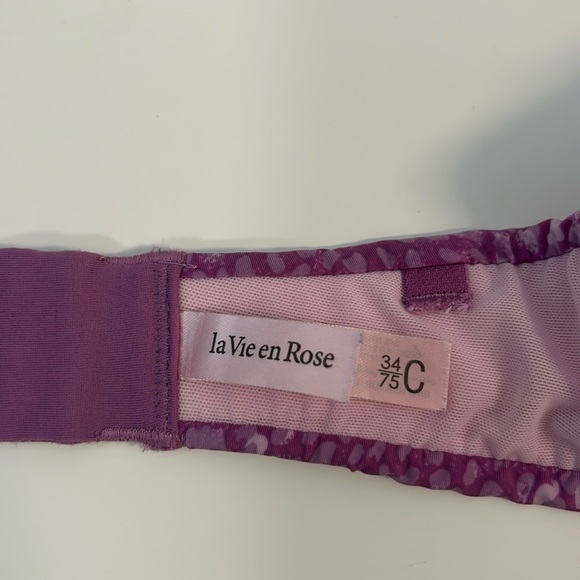 Purple leopard print bra 34C - Picture 3 of 3